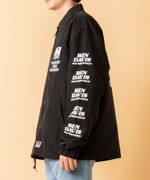 BEN DAVIS(ベンデイビス)の「WEGO/BEN DAVISスリーブロゴコーチジャケット(ブルゾン・メンズ・ブラック・MEDIUM/LARGE)」の14枚目の写真