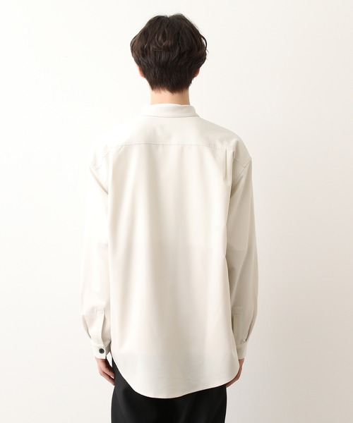 JUNRED（ジュンレッド）の「ワイドプラケットルーズシャツ（シャツ/ブラウス・メンズ・ホワイト/チャコールグレー・S/M/L）」の15枚目の写真