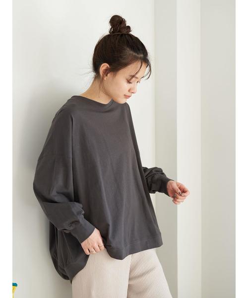 AMERICAN HOLIC(アメリカンホリック)の「変形クルーネックカットチュニック*(Tシャツ/カットソー・レディース・チャコールグレー/ベージュ/オフホワイト/ミント・FREE)」の18枚目の写真
