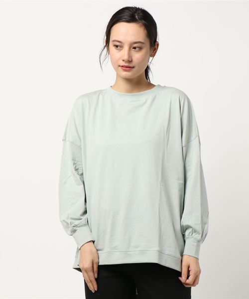 AMERICAN HOLIC(アメリカンホリック)の「変形クルーネックカットチュニック*(Tシャツ/カットソー・レディース・チャコールグレー/ベージュ/オフホワイト/ミント・FREE)」の7枚目の写真