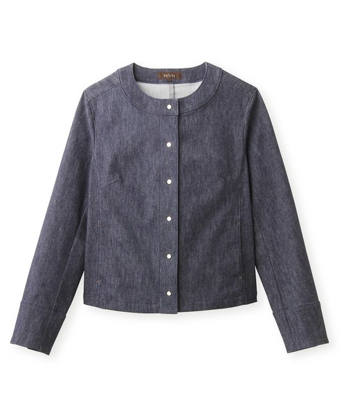 人気魅力的な価格 セール ジャケット アウター クルーネックデニムブルゾン デニムジャケット Reflect リフレクト のファッション デニム ジャケット