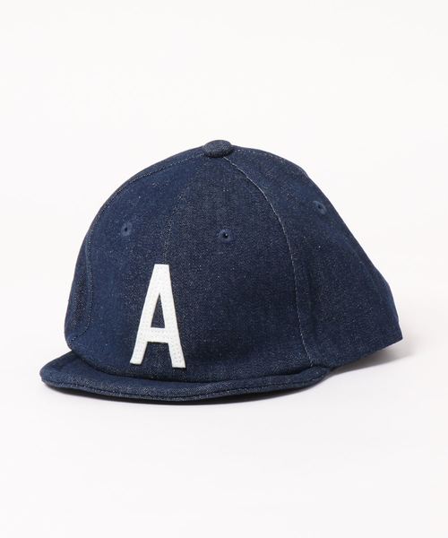 GRIN BUDDY（グリンバディ）の「【GRIN BUDDY / グリンバディ】キッズ デニムアルファベットキャップ/AtoZ Sim Logo Cap（キャップ・キッズ・H/P/X/I/Q/Y/C/L/T/A/J/R/Z/F/N/V/G/O/W/B/K/S/E/M/U/D・54cm）」の2枚目の写真