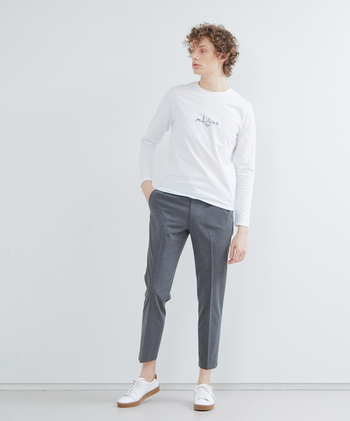 ABAHOUSE GRAY(アバハウスグレイ)の「【展開店舗限定】CITY刺繍 ロングTシャツ(Tシャツ/カットソー・メンズ・ホワイト/ネイビー/ブラック/ベージュ・46/48)」の5枚目の写真