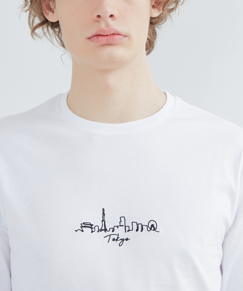 ABAHOUSE GRAY(アバハウスグレイ)の「【展開店舗限定】CITY刺繍 ロングTシャツ(Tシャツ/カットソー・メンズ・ホワイト/ネイビー/ブラック/ベージュ・46/48)」の8枚目の写真