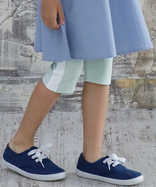 Bee des Bee（ビーデスビー）の「ラインパンツ（レギンス/スパッツ・キッズ・サックスブルー/カーキ/ブラック/ブラウン/ミント/ベージュ/ラベンダー/グレー/ピンク・130cm/150cm/100cm/140cm/110cm/120cm）」の7枚目の写真