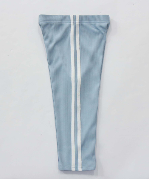 Bee des Bee（ビーデスビー）の「ラインパンツ（レギンス/スパッツ・キッズ・サックスブルー/カーキ/ブラック/ブラウン/ミント/ベージュ/ラベンダー/グレー/ピンク・130cm/150cm/100cm/140cm/110cm/120cm）」の11枚目の写真