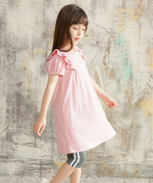 Bee des Bee（ビーデスビー）の「ラインパンツ（レギンス/スパッツ・キッズ・サックスブルー/カーキ/ブラック/ブラウン/ミント/ベージュ/ラベンダー/グレー/ピンク・130cm/150cm/100cm/140cm/110cm/120cm）」の15枚目の写真