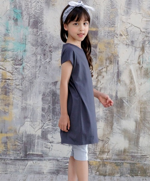 Bee des Bee（ビーデスビー）の「ラインパンツ（レギンス/スパッツ・キッズ・サックスブルー/カーキ/ブラック/ブラウン/ミント/ベージュ/ラベンダー/グレー/ピンク・130cm/150cm/100cm/140cm/110cm/120cm）」の19枚目の写真