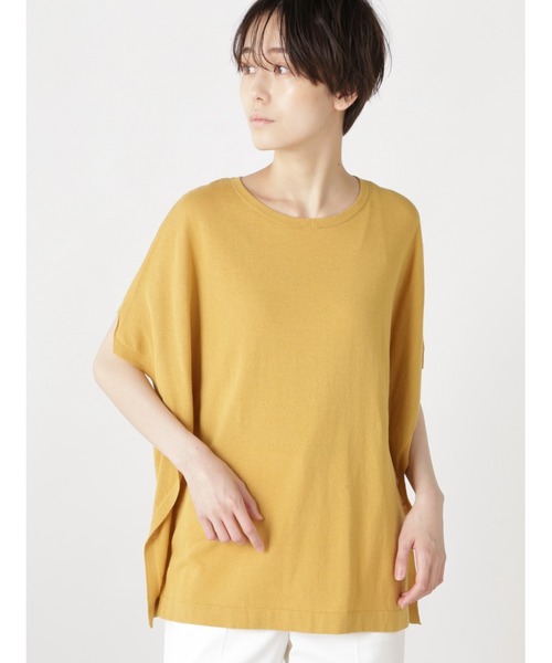 【セール】◆コットンナイロンハイゲージプルオーバー（ニット/セーター）｜human woman（ヒューマンウーマン）