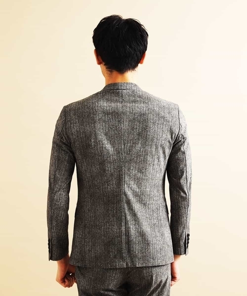MICHEL KLEIN HOMME   （ミッシェルクランオム）の「【洗える】ジャケット（FLEX DRYヘリンボン）（テーラードジャケット・メンズ・ブラック/ブルー・MEDIUM/LARGE/X-LARGE）」の15枚目の写真