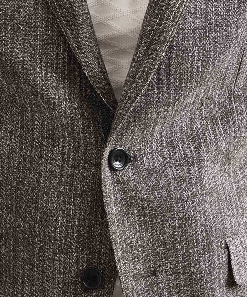 MICHEL KLEIN HOMME   （ミッシェルクランオム）の「【洗える】ジャケット（FLEX DRYヘリンボン）（テーラードジャケット・メンズ・ブラック/ブルー・MEDIUM/LARGE/X-LARGE）」の18枚目の写真