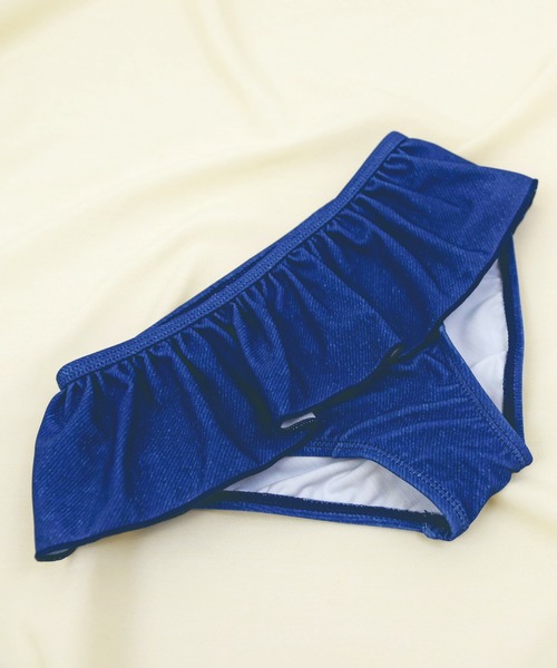 LEAD（リード）の「2点セットキッズ・ベビーぼかし水彩フラワー柄シャーリングフリル水着（水着・キッズ・ブルー/ピンク・100cm/130cm/110cm/120cm/90㎝）」の14枚目の写真