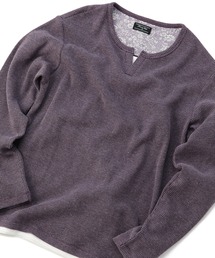 MEN'S BIGI | ヴィンテージ風ワッフルキーネック カットソー(Tシャツ/カットソー)