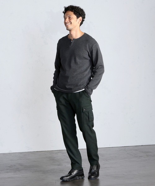MEN'S BIGI(メンズビギ)の「ヴィンテージ風ワッフルカットソー(Tシャツ/カットソー・メンズ・パープル/ホワイト/ネイビー/ブラック・03/02/01)」の11枚目の写真