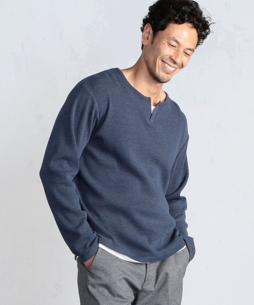 MEN'S BIGI(メンズビギ)の「ヴィンテージ風ワッフルカットソー(Tシャツ/カットソー・メンズ・パープル/ホワイト/ネイビー/ブラック・03/02/01)」の12枚目の写真