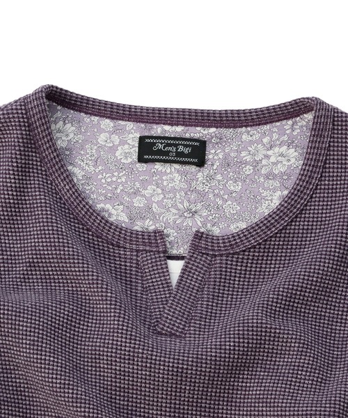 MEN'S BIGI(メンズビギ)の「ヴィンテージ風ワッフルカットソー(Tシャツ/カットソー・メンズ・パープル/ホワイト/ネイビー/ブラック・03/02/01)」の21枚目の写真
