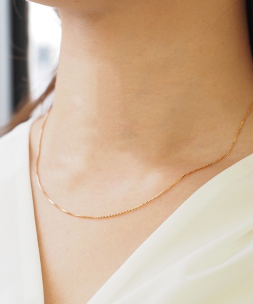 sowi（ソーイ）の「SV925　サイズ調整可　シルバー　チェーン　ネックレス（ネックレス・レディース・ゴールド系その他/シルバー系その他2/シルバー系その他/ゴールド系その他2/ピンク系その他2/ピンク系その他・40cm）」の2枚目の写真