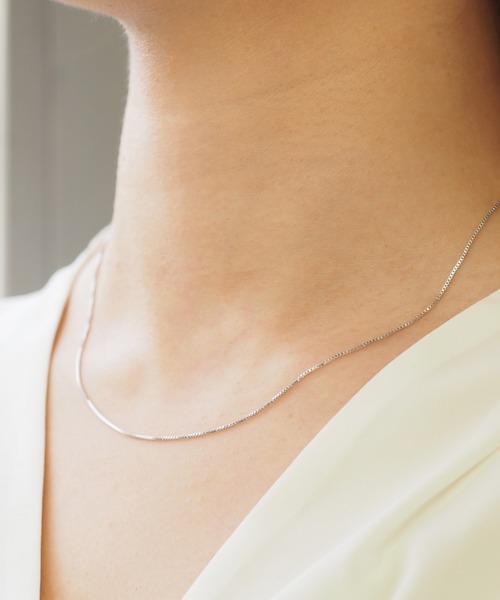 sowi（ソーイ）の「SV925　サイズ調整可　シルバー　チェーン　ネックレス（ネックレス・レディース・ゴールド系その他/シルバー系その他2/シルバー系その他/ゴールド系その他2/ピンク系その他2/ピンク系その他・40cm）」の3枚目の写真