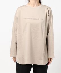 INTERPLANET | シルケットスムース前後２ＷＡＹロゴ転写プリントプルオーバー(Tシャツ/カットソー)