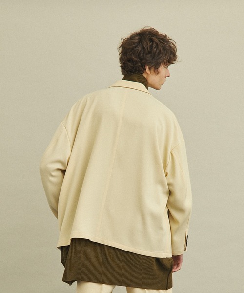 UNITED TOKYO（ユナイテッドトウキョウ）の「トリコチンジャンパージャケット（テーラードジャケット・メンズ・ブラック/ブラウン/アイボリー・1/2/3）」の13枚目の写真