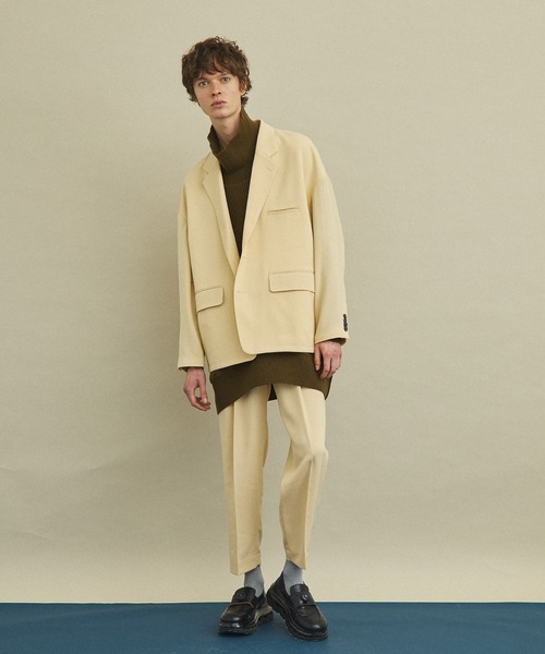 UNITED TOKYO トリコチンジャンパージャケット セットアップ 黒 3 トリコチンジャンパージャケット（テーラードジャケット