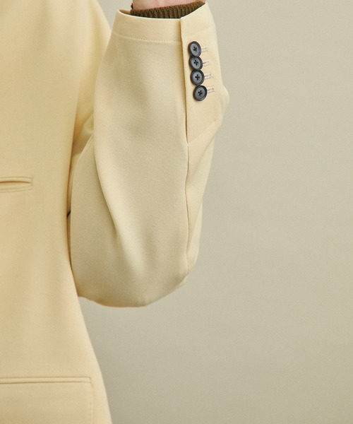 UNITED TOKYO（ユナイテッドトウキョウ）の「トリコチンジャンパージャケット（テーラードジャケット・メンズ・ブラック/ブラウン/アイボリー・1/2/3）」の21枚目の写真