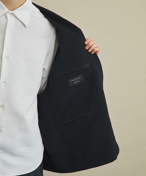 UNITED TOKYO（ユナイテッドトウキョウ）の「トリコチンジャンパージャケット（テーラードジャケット・メンズ・ブラック/ブラウン/アイボリー・1/2/3）」の15枚目の写真