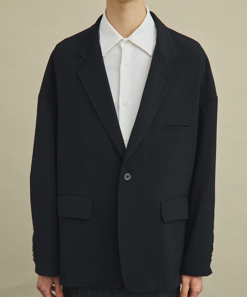 UNITED TOKYO トリコチンジャンパージャケット セットアップ 黒 3 トリコチンジャンパージャケット（テーラードジャケット