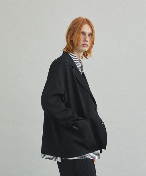 UNITED TOKYO（ユナイテッドトウキョウ）の「トリコチンジャンパージャケット（テーラードジャケット・メンズ・ブラック/ブラウン/アイボリー・1/2/3）」の7枚目の写真