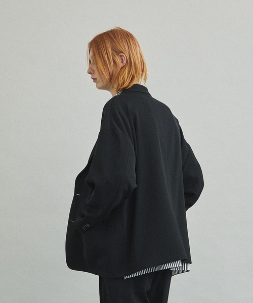 UNITED TOKYO（ユナイテッドトウキョウ）の「トリコチンジャンパージャケット（テーラードジャケット・メンズ・ブラック/ブラウン/アイボリー・1/2/3）」の5枚目の写真