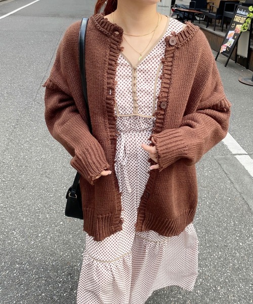 archives（アルシーヴ）の「4WAYダメージニット（ニット/セーター・レディース・ブラック/ブラウン/オフホワイト/ブルー/グレー系その他/モカ・MEDIUM）」の5枚目の写真