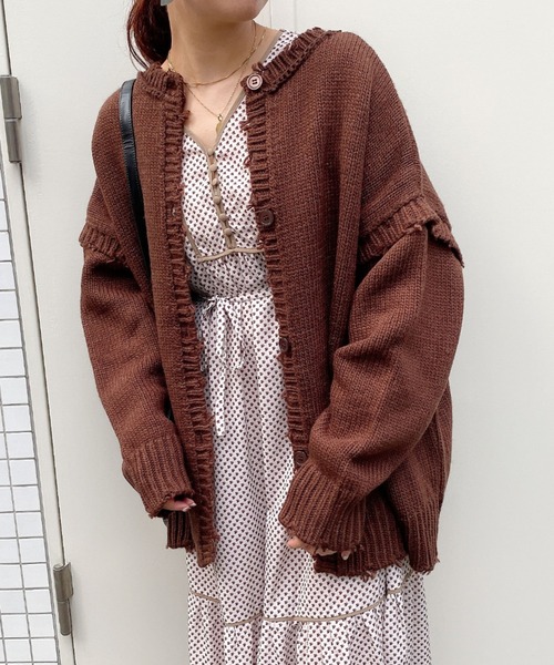 archives（アルシーヴ）の「4WAYダメージニット（ニット/セーター・レディース・ブラック/ブラウン/オフホワイト/ブルー/グレー系その他/モカ・MEDIUM）」の13枚目の写真