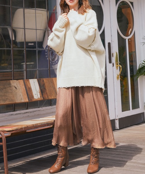 archives（アルシーヴ）の「4WAYダメージニット（ニット/セーター・レディース・ブラック/ブラウン/オフホワイト/ブルー/グレー系その他/モカ・MEDIUM）」の10枚目の写真