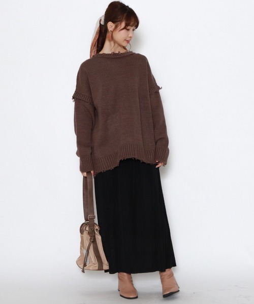 archives（アルシーヴ）の「4WAYダメージニット（ニット/セーター・レディース・ブラック/ブラウン/オフホワイト/ブルー/グレー系その他/モカ・MEDIUM）」の22枚目の写真