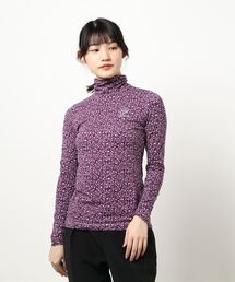 《ZOY》WOMEN タイポグラフィープリント 長袖タートルネック インナー