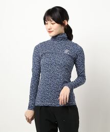 《ZOY》WOMEN タイポグラフィープリント 長袖タートルネック インナー
