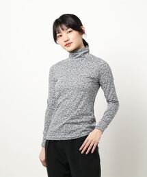 《ZOY》WOMEN タイポグラフィープリント 長袖タートルネック インナー