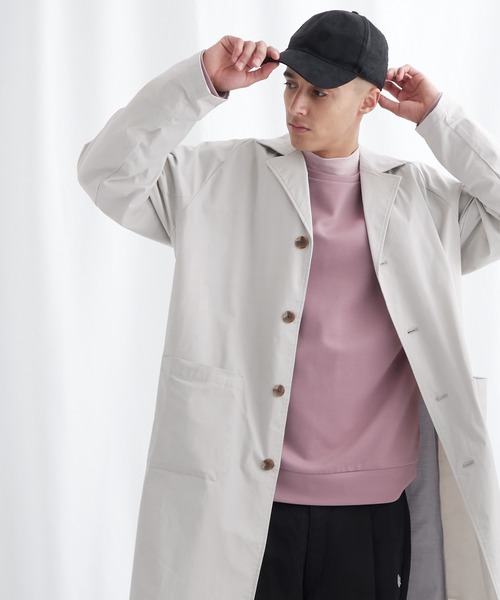EMMA CLOTHES(エマクローズ)の「マルチファブリック 背面切替 オーバーサイズスプリングコート【EMMA CLOTHES/エマクローズ】(チェスターコート・メンズ・アイボリー/ライトグレー・FREE)」の13枚目の写真