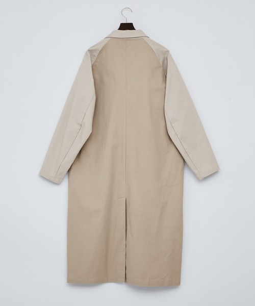 EMMA CLOTHES(エマクローズ)の「マルチファブリック 背面切替 オーバーサイズスプリングコート【EMMA CLOTHES/エマクローズ】(チェスターコート・メンズ・アイボリー/ライトグレー・FREE)」の18枚目の写真