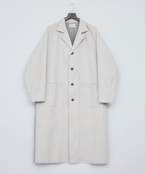 EMMA CLOTHES(エマクローズ)の「マルチファブリック 背面切替 オーバーサイズスプリングコート【EMMA CLOTHES/エマクローズ】(チェスターコート・メンズ・アイボリー/ライトグレー・FREE)」の19枚目の写真