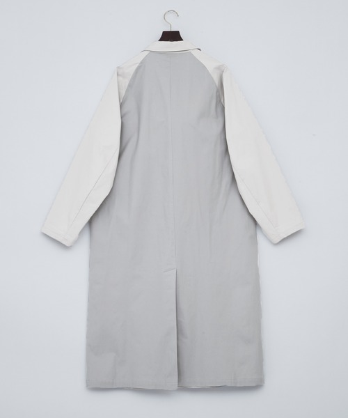 EMMA CLOTHES(エマクローズ)の「マルチファブリック 背面切替 オーバーサイズスプリングコート【EMMA CLOTHES/エマクローズ】(チェスターコート・メンズ・アイボリー/ライトグレー・FREE)」の20枚目の写真