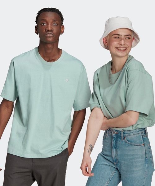 adidas（アディダス）の「アディカラー プレミアム 半袖Tシャツ / アディダスオリジナルス（Tシャツ/カットソー・メンズ・ライトブルー/ブラック/ミント/ラベンダー・MEDIUM/X-LARGE/X-SMALL/XXX-LARGE）」の2枚目の写真