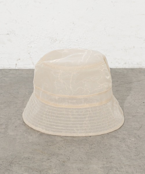 DISCOAT(ディスコート)の「シアーチュールバケットハット(ハット・レディース・アイボリー/ブラック・FREE)」の11枚目の写真