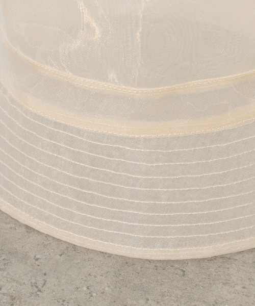 DISCOAT(ディスコート)の「シアーチュールバケットハット(ハット・レディース・アイボリー/ブラック・FREE)」の17枚目の写真