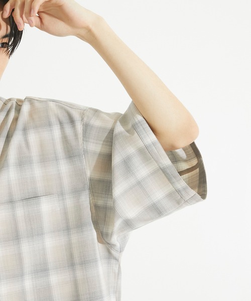 完売品✨パブリックトウキョウ　サマーウールオーバーサイズチェックシャツ PUBLIC TOKYO（パブリックトウキョウ）の「XXXLサマーウール
