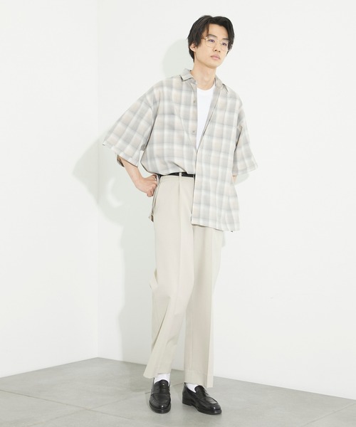 完売品✨パブリックトウキョウ　サマーウールオーバーサイズチェックシャツ PUBLIC TOKYO（パブリックトウキョウ）の「XXXLサマーウール