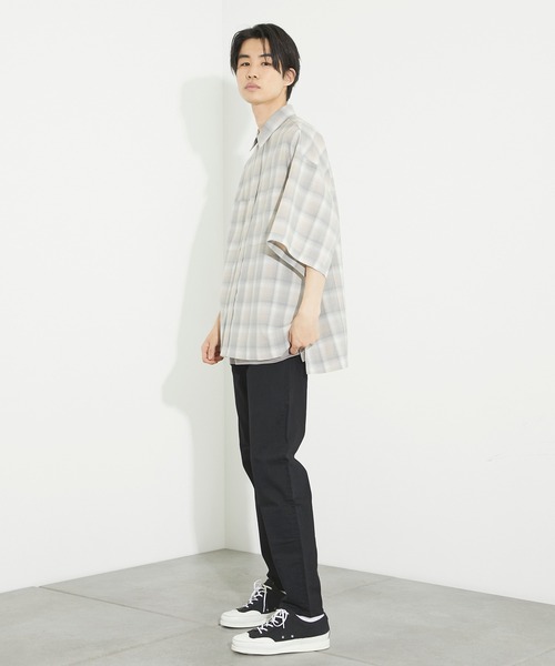 完売品✨パブリックトウキョウ　サマーウールオーバーサイズチェックシャツ PUBLIC TOKYO（パブリックトウキョウ）の「XXXLサマーウール