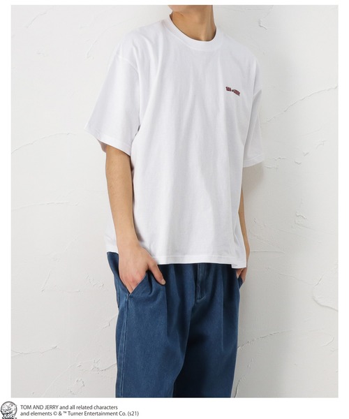 Mac-House（マックハウス）の「Tom and Jerry バックフォト 半袖Tシャツ（Tシャツ/カットソー・メンズ・ホワイト/ベージュ/グレー・L/XL/M）」の15枚目の写真