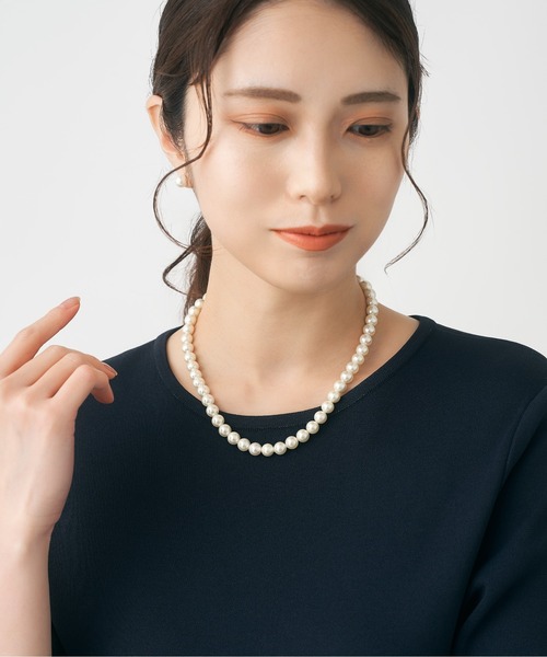 貝パール/シェルパール ネックレス＆イヤリングorピアス セット