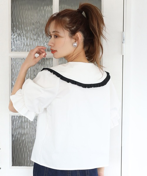 one after another NICE CLAUP（ワンアフターアナザーナイスクラップ）の「ビックカラーアソートブラウス（シャツ/ブラウス・レディース・オフホワイト/ホワイト系その他/ブラック系その他/ベージュ系その他/モカ・FREE）」の11枚目の写真